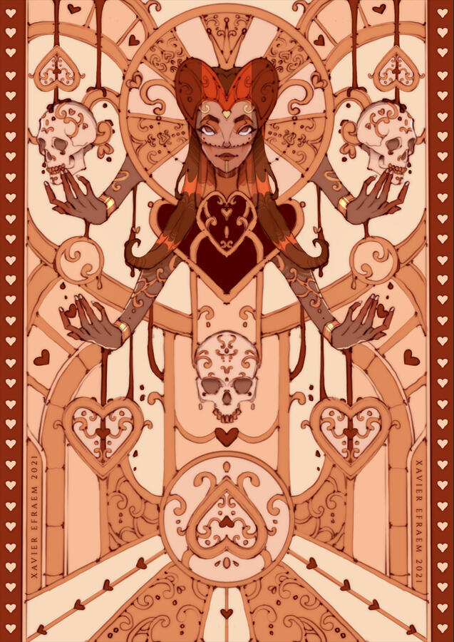 Queen of Hearts, Original Illustration